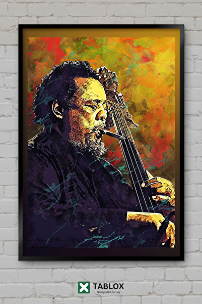 TABLOX Charles Mingus Jazz Bassist Τζαζ Μουσική Αφίσα με Πλαίσιο Διακοσμητικό...