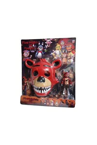 OEM Set mască și figurină Freddy, 25 cm, roșu