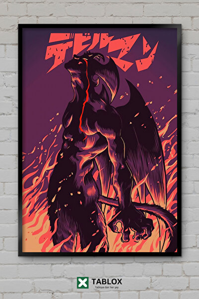 TABLOX Devilman Crybaby Anime Manga Demon Akcija Gotički Okvir Izgled Dekorat...