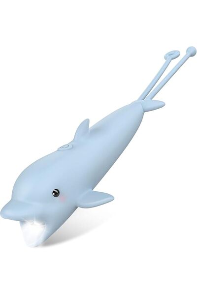 SYOSI Kids Flashlight Rechargeable LED Torch, Cute Dolphin Silicone Flashligh...