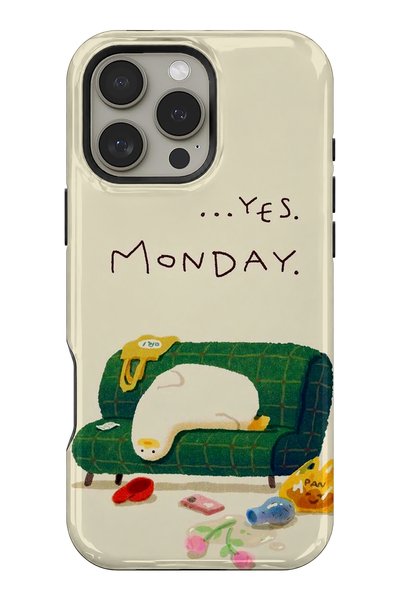 EDELFU متوافق مع iPhone 14 PRO MAX - Yes, Monday, Duck، غطاء متين مزدوج الطبق...