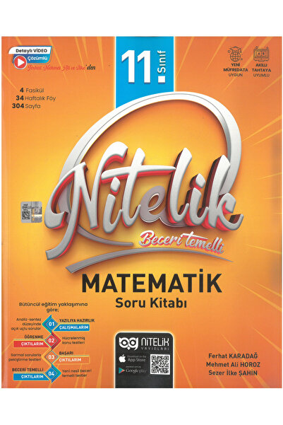 Nitelik Yayınları 11. Sınıf Matematik Beceri ve Temelli Maarif Soru Kitabı