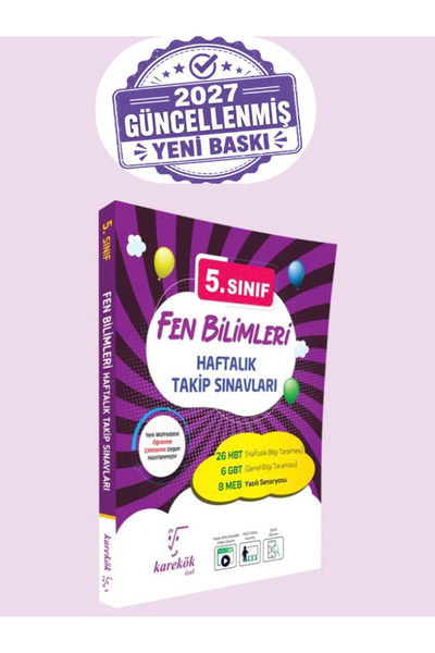 Karekök Yayınları 5.SINIF FEN BİLİMLERİ HAFTALIK TAKİP SINAVLARI
