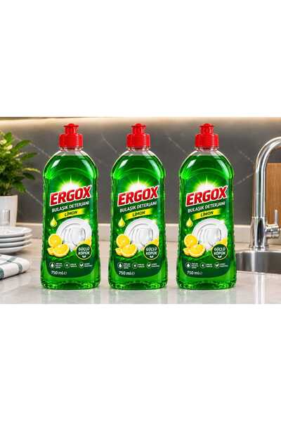 sıvı bulaşık deterjanı 750ml limon kokulu x 3 adet