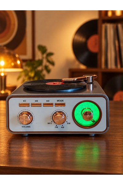 NB Concept Plak Görünümlü Retro Radyo ve Bluetooth Hoparlör