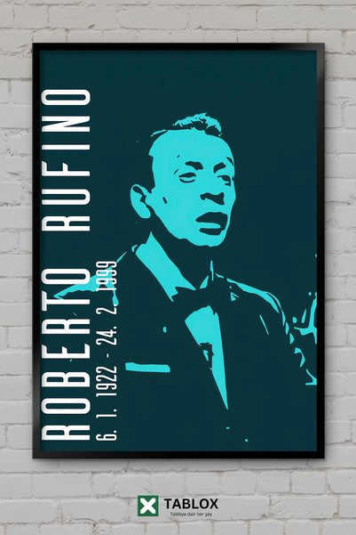 TABLOX Roberto Rufino, pevač tanga, muzika, Argentina, portret, okvir, dekora...