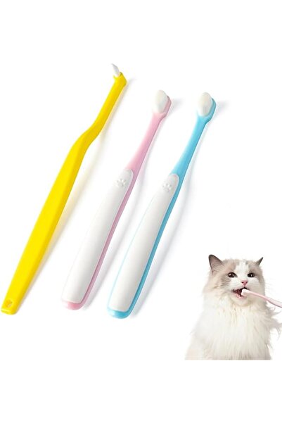 SYOSI Small Pet Toothbrush for Cats & Dogs, Ultra Soft Micro Head Pet Dental ...