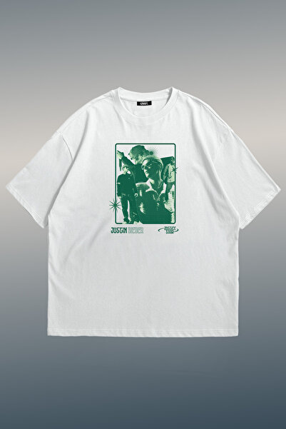 Grove Fashion Y2K Justin Bieber Printed Unisex Oversize T-Shirt