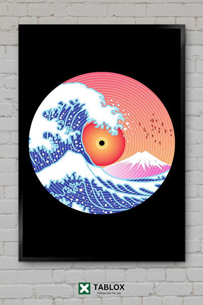 TABLOX Record The Waves Αφίσα με ηχητικά κύματα μουσικής, διακοσμητικός πίνακ...
