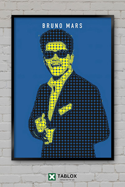 TABLOX Bruno Mars Τραγουδιστής Ποπ Μουσική Φανκ Πορτρέτο Διακοσμητικός πίνακα...