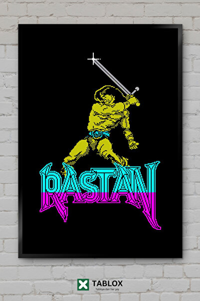 TABLOX Poster de acțiune retro arcade Rastan Games, tablou decorativ clasic î...
