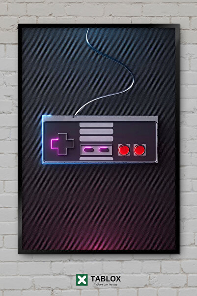 TABLOX Poster 3D Nes Controller Nintendo Retro pentru consolă de jocuri, tabl...