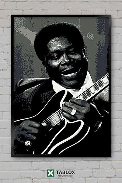 TABLOX Bb King Blues Τραγουδιστής κιθαρίστας Μουσική αφίσα με κορνίζα Διακοσμ...