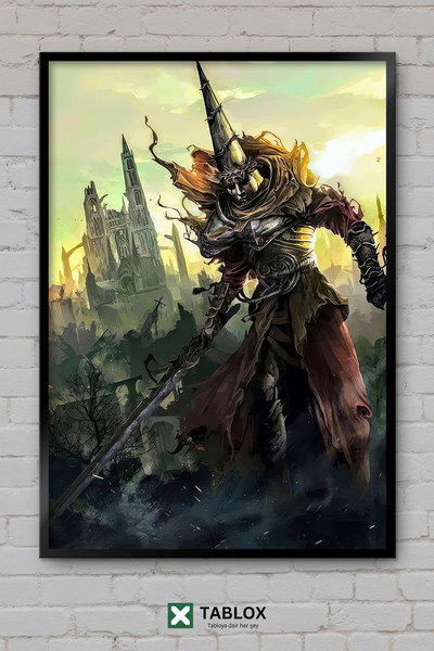 TABLOX Blasphemous Game Dark Metroidvania Action Figure Decorativ MDF Tablo c...