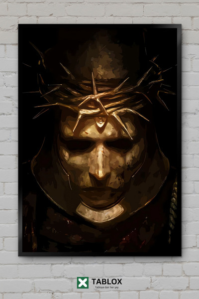 TABLOX Blasphemous Game Dark Metroidvania Action Figure Decorativ MDF Tablo c...