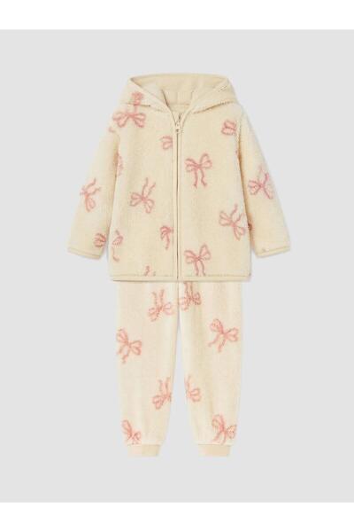 LC Waikiki Printed Baby Girl Cardigan and Booties Pants Set (W6)