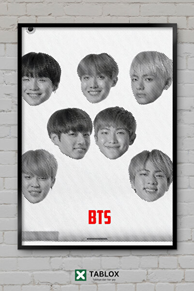 TABLOX Bts Kpop korejska muzička grupa, boj bend, poster, portret, okvir, dek...
