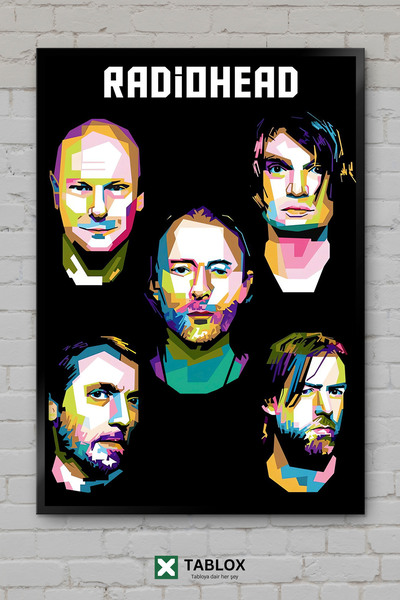 TABLOX Μουσική ομάδας Radiohead Band Wpap, Ροκ Ποπ Αρτ Πορτρέτο, Διακοσμητικό...