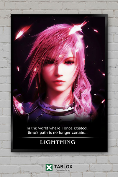 TABLOX Munjeviti poster likova iz igre Final Fantasy, ukrasna MDF slika u ramu