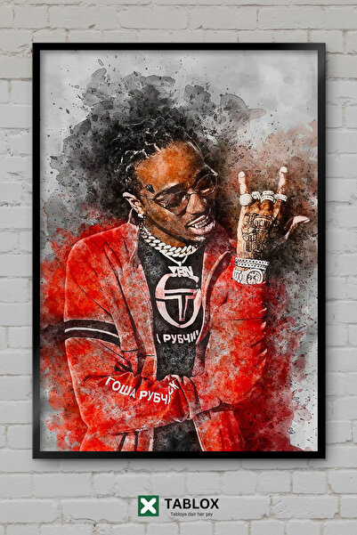 TABLOX Quavo Rapper Rapper Hip Hop Migos Music Portret Cadru Decorativ Tablou...