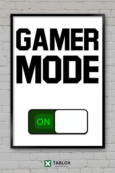 TABLOX Gamer Mode On Poster de perete pentru jocuri în aer liber, tablou deco...