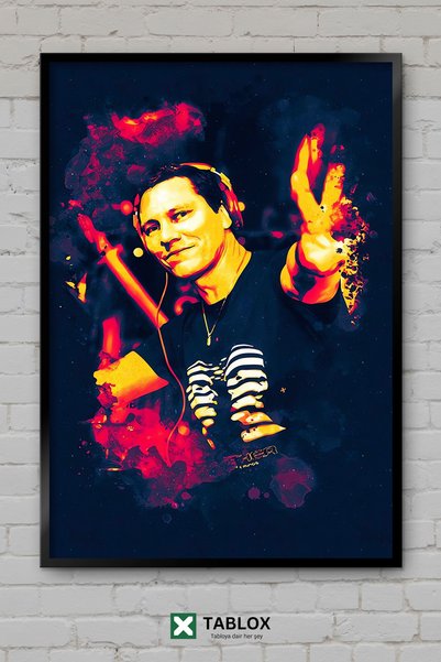 TABLOX Tiesto DJ Producent Elektronska Muzika Scena Koncert Uramljena Dekorat...