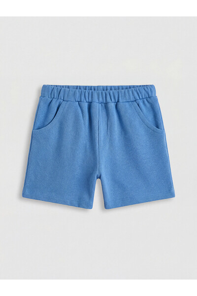 LC Waikiki Two Mt Shop Quality Lcw Baby Blue Elastic Waist Boy's Shorts