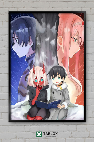TABLOX Darling In The Franxx Zero Two Αφίσα Άνιμε Μάνγκα με Εμφάνιση Κορνίζας...