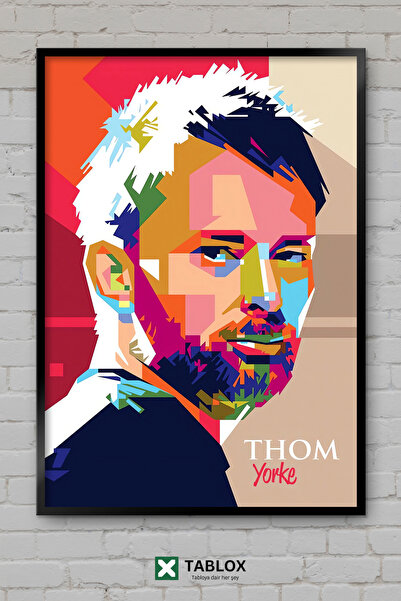TABLOX Thom Yorke Radiohead Cântărețul Rock Song Framed Decorative MDF Painting