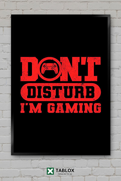 TABLOX Μην ενοχλείτε, παίζω παιχνίδια. Αφίσα Gamer με διακοσμητικό πλαίσιο, δ...