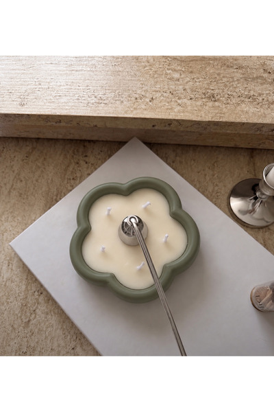 Moods Candle Studio 2’li Adaçayı Renkli Çiçek Mum ve Çiçek Tütsülüğü