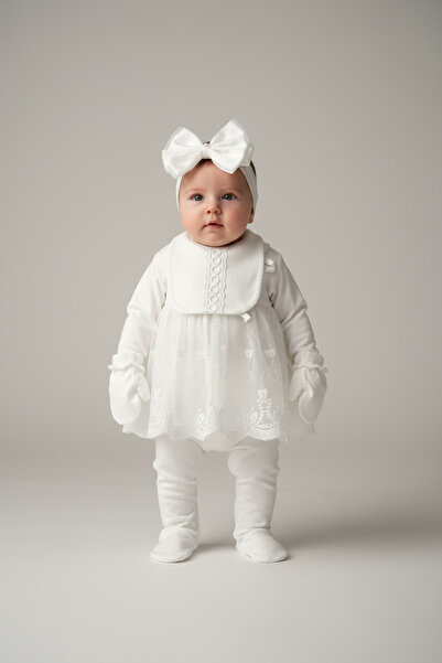 BİANCOFİGLİO Newborn Lace Baby Set 5 Pieces