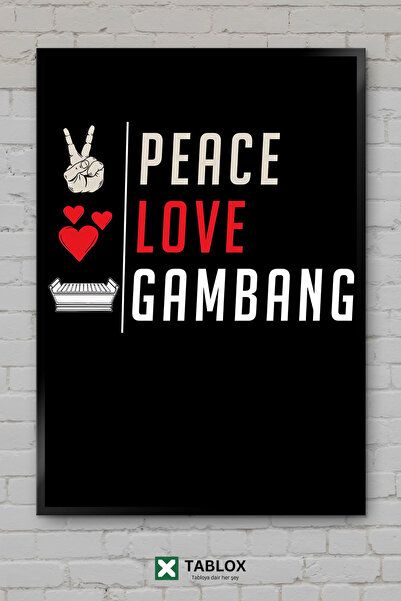 TABLOX Peace Love Gambang Ειρήνη Αγάπη Μουσικό Όργανο Αφίσα με κορνίζα Διακοσ...