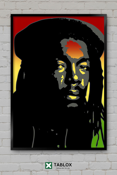 TABLOX Peter Tosh Reggae Singer Singer Music Αφίσα μουσικής με εμφάνιση πλαισ...
