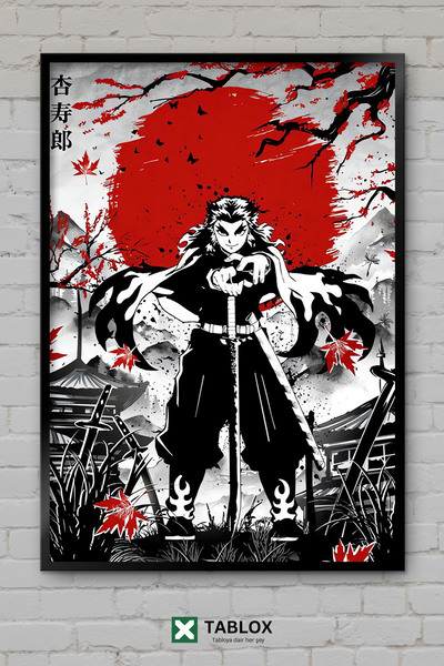 TABLOX Rengoku Demon Slayer Anime Manga Japanski lik Okvir Izgled Dekorativna...