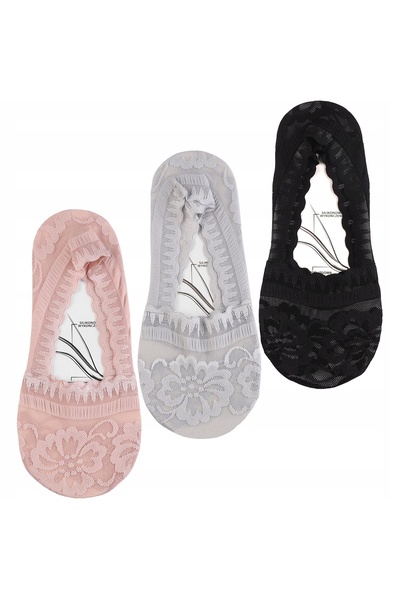 MORAJ Set 3 perechi tălpici damă din dantelă, 38-41, elegante, la modă, mater...