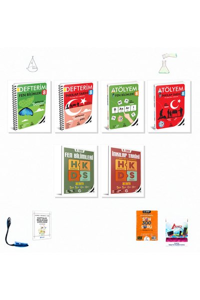 Arı Yayıncılık 2026-2027 8. Sınıf LGS Fen ve İnkılap Tüm Kaynaklar 6 Kitap Mu...