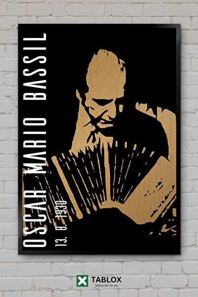 TABLOX Αφίσα τέχνης με πορτρέτο Oscar Mario Bassil, Διακοσμητικός πίνακας ζωγ...