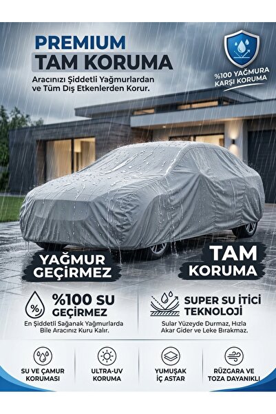 Depozee Peugeot 301 Premium Dolu ve Güneş Korumalı İçi Miflonlu Kalın Araç Ça...
