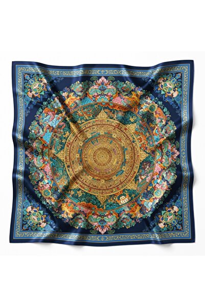 Genel Markalar Eternal Mandala Saten Fular | 70x70 cm