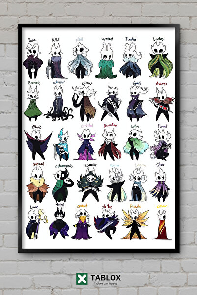 TABLOX Hollow Knight Gaming Game Dark Fantasy Αφίσα με κορνίζα Διακοσμητικός ...