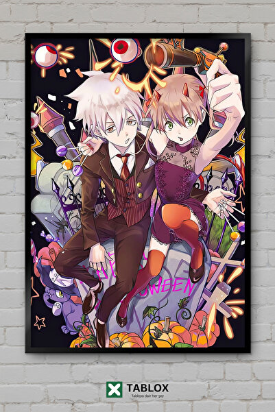 TABLOX Soul Eater Ανιμέ Μάνγκα Μάκα Ιαπωνικός Χαρακτήρας Πλαισιωμένος Διακοσμ...