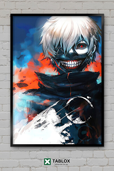 TABLOX Tokyo Ghoul Anime Manga Gul Lik Scena Poster Uramljen Dekorativni MDF ...