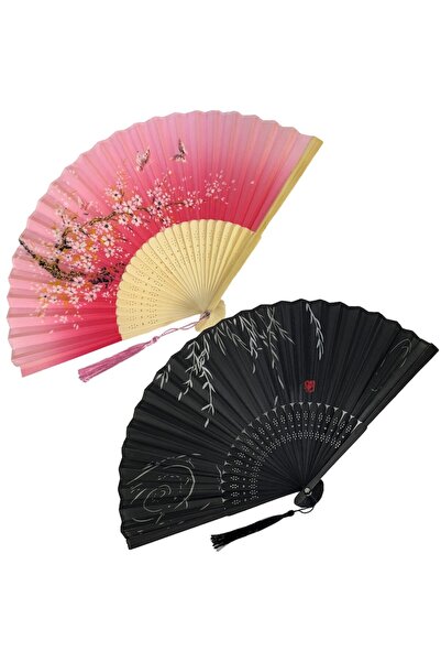 odjas 2 Evantai pliabil manual 21x37 cm chinezesc stabil pentru racorire MIVELIS