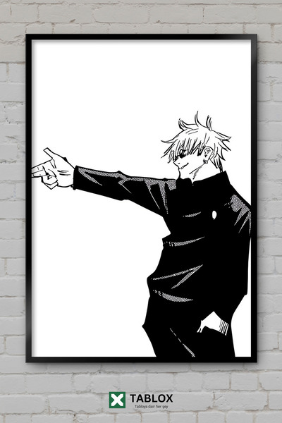 TABLOX Jujutsu Kaisen Gojo Satoru Anime Manga lik Uramljeni dekorativni MDF o...