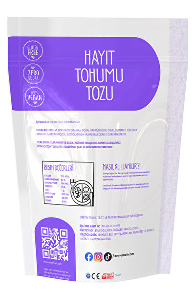 Annemeli 250 gr Hayıt Tohumu Tozu