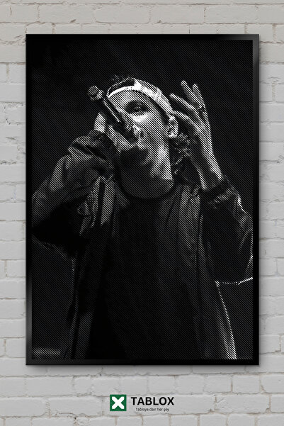 TABLOX Nekfeu Rapper Ράπερ Γαλλική αφίσα μουσικής χιπ χοπ με κορνίζα Διακοσμη...