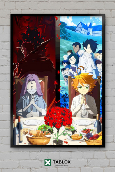 TABLOX The Promised Neverland Anime Manga Τρομακτικό και Μυστηριώδες Διακοσμη...
