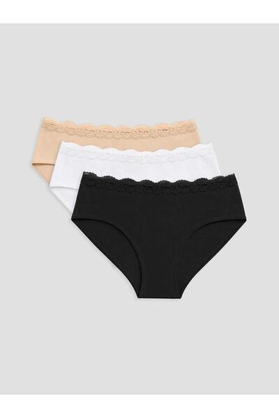 LC Waikiki Lace Detailed Hipster Panties 3-Pack (W6)