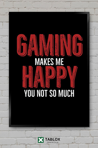 TABLOX Το gaming με κάνει χαρούμενο - Αφίσα Gamer, Διακοσμητικός πίνακας MDF ...